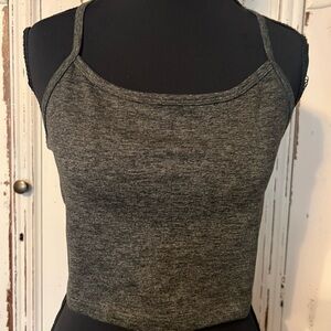 Aerie Gray Fitted Sports Bra Camisole